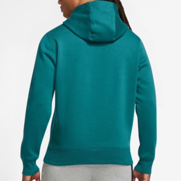 Nike men’s sportswear club fleece hoodie. Geode teal - Picture 2 of 5
